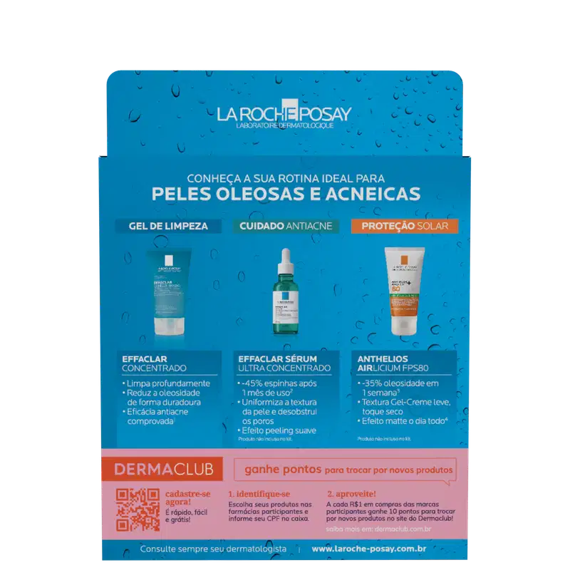 Kit La Roche-Posay Effaclar Concentrado Gel de Limpeza 150g + 50g (2 Produtos)