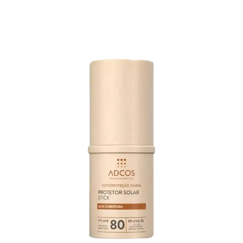 Adcos Fotoproteção Diária Stick FPS80 Peach - Protetor Solar Facial com Cor 17g