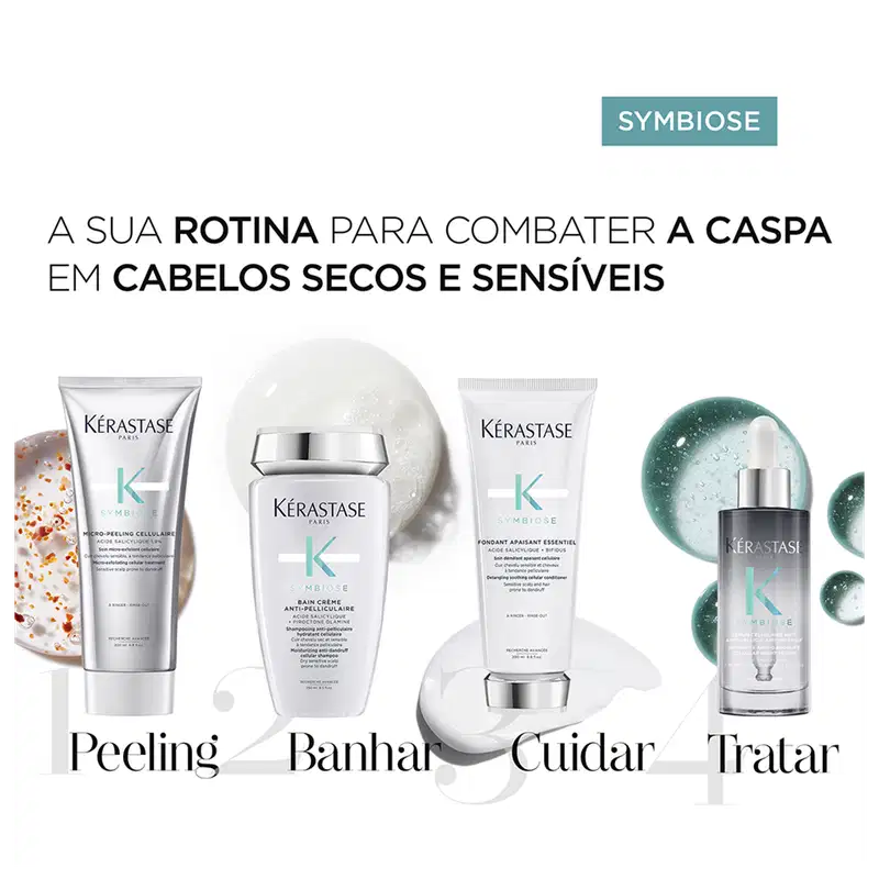 Kérastase Symbiose Bain Crème Anti-Pelliculaire - Shampoo Anticaspa Hidratante 250ml