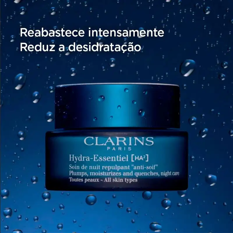 Clarins Hydra-Essentiel [HA²] Night Cream - Creme Hidratante Facial Noturno 50ml