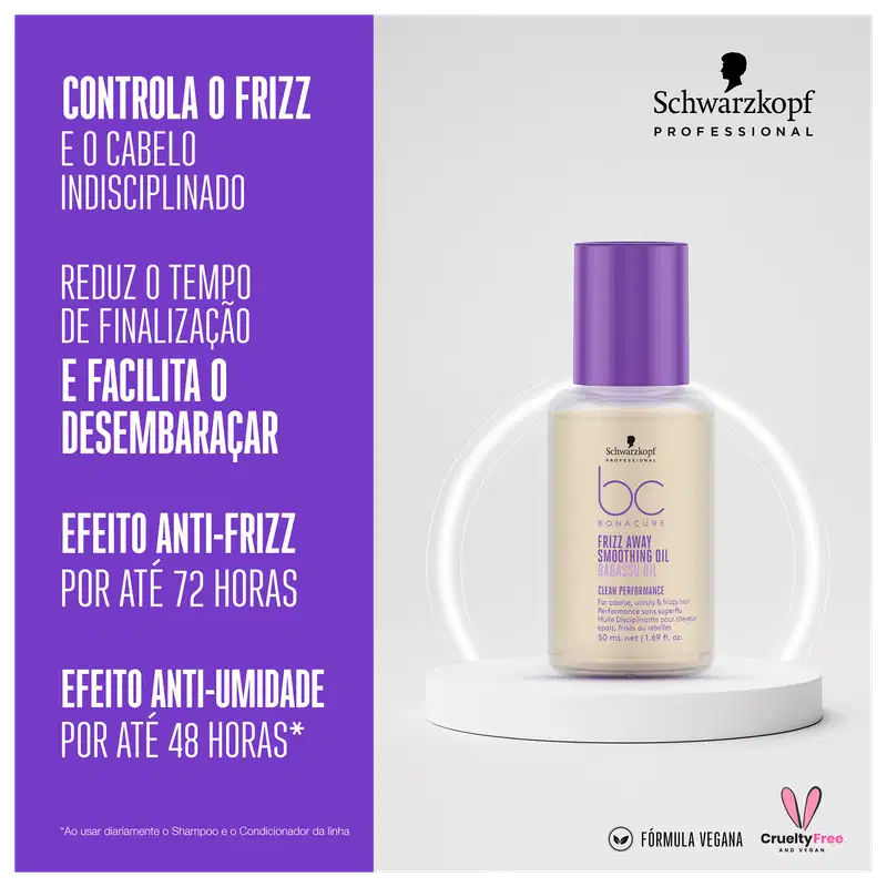 Schwarzkopf Professional BC Bonacure Clean Performance Frizz Away Smoothing Oil - Óleo Capilar 50ml