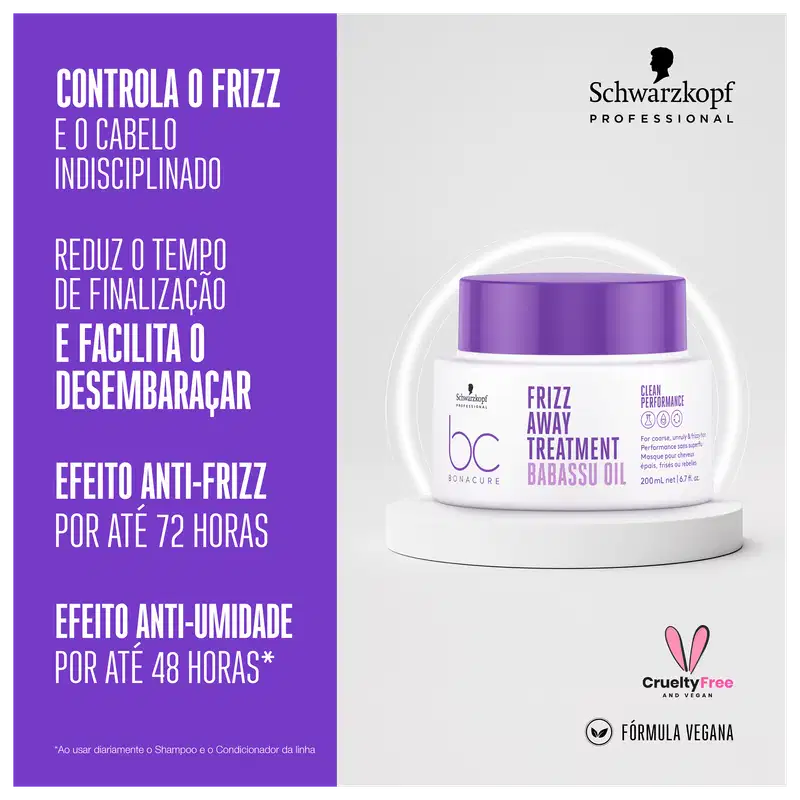 Schwarzkopf Professional BC Bonacure Clean Performance Frizz Away - Máscara Capilar 200ml