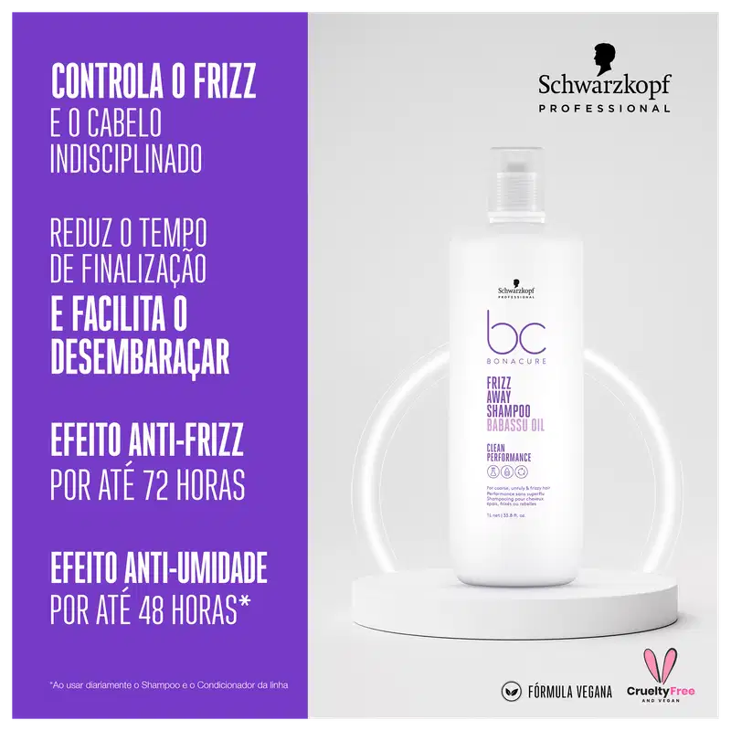 Schwarzkopf Professional BC Bonacure Clean Performance Frizz Away - Shampoo 1L