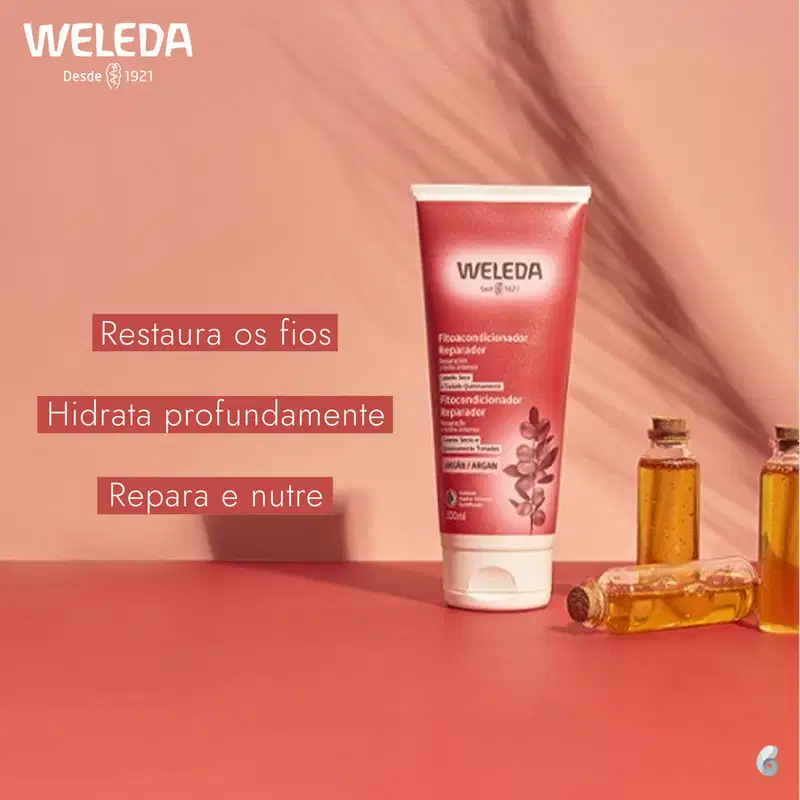 Weleda Saúde Capilar Fitocondicionador Argan - Condicionador Reparador 200ml