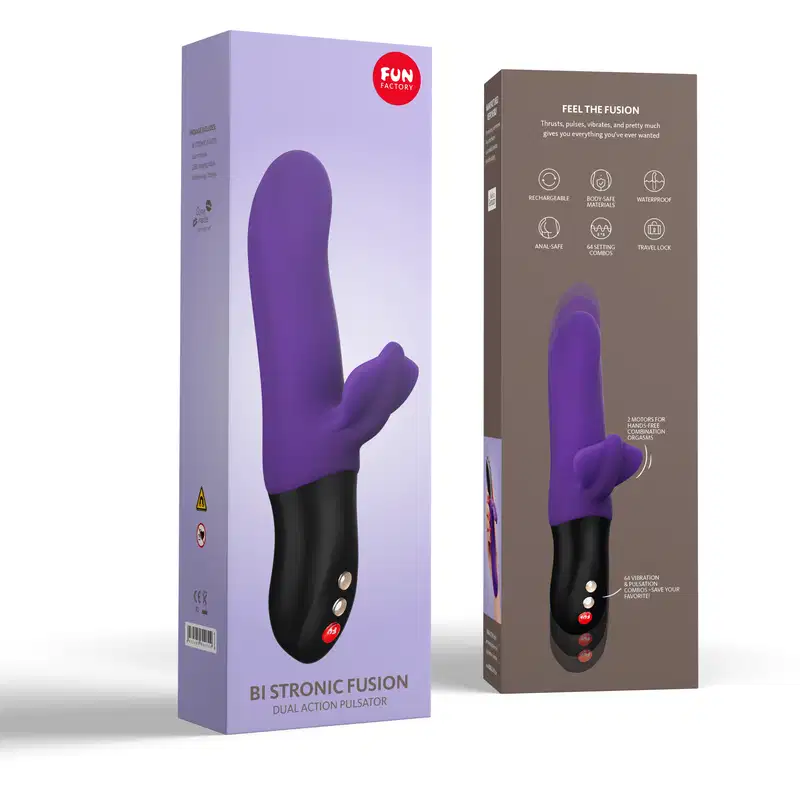 Fun Factory Bi Stronic Fusion Pulsador Rabbit Violet - Vibrador 362g