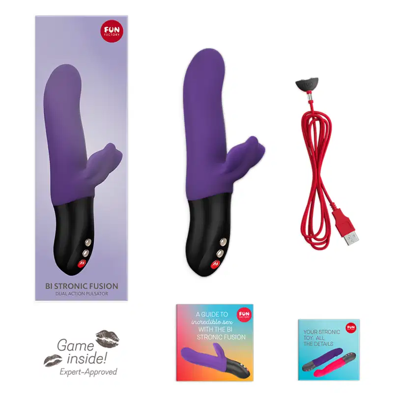Fun Factory Bi Stronic Fusion Pulsador Rabbit Violet - Vibrador 362g