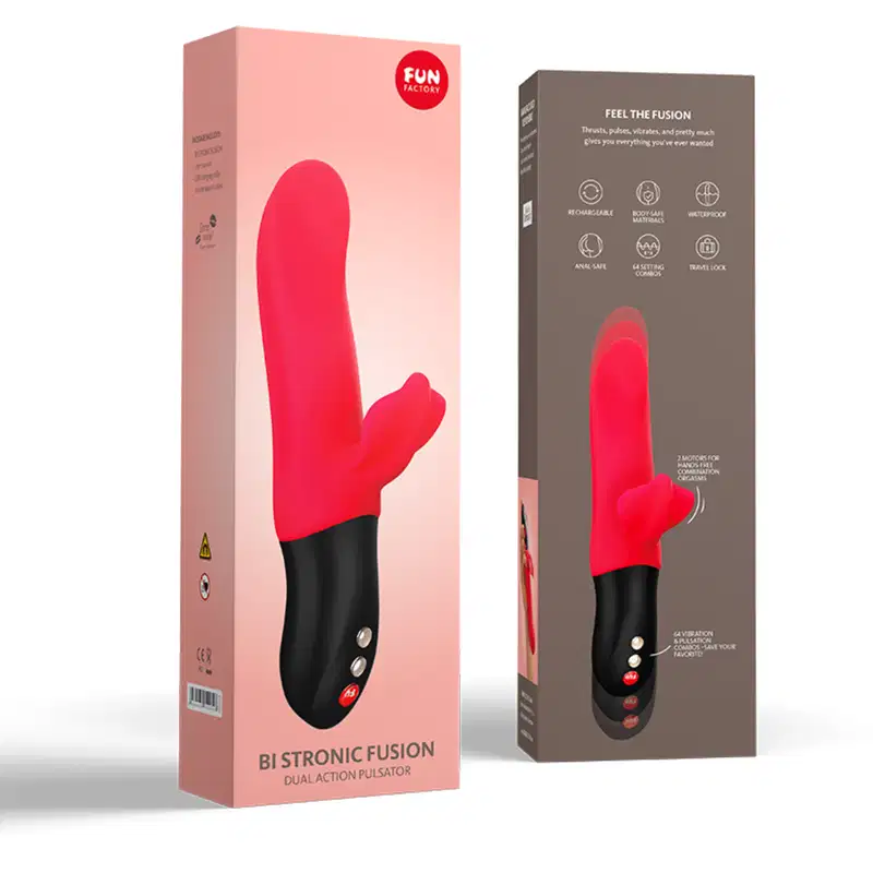 Fun Factory Bi Stronic Fusion Pulsador Rabbit Red - Vibrador 362g