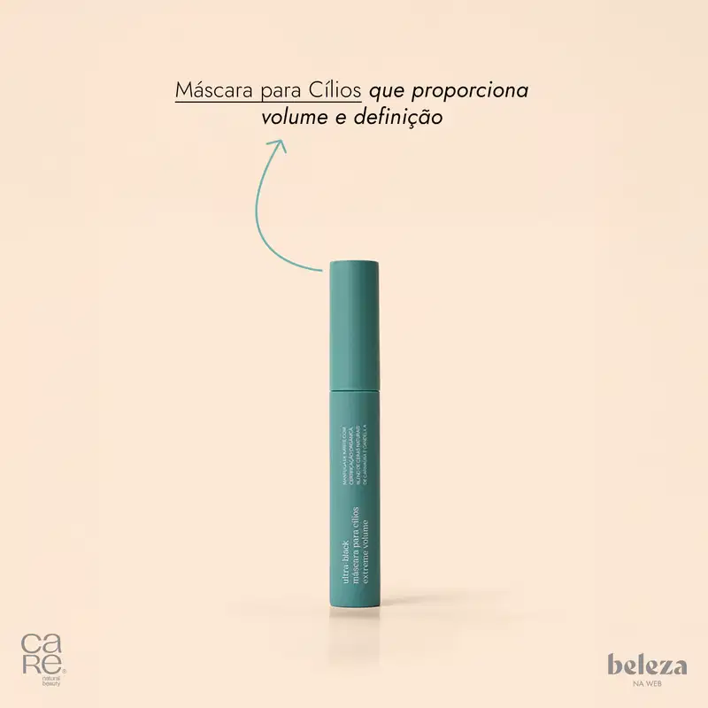 CARE Natural Beauty Extra Volume Ultra Black - Máscara de Cílios 6g