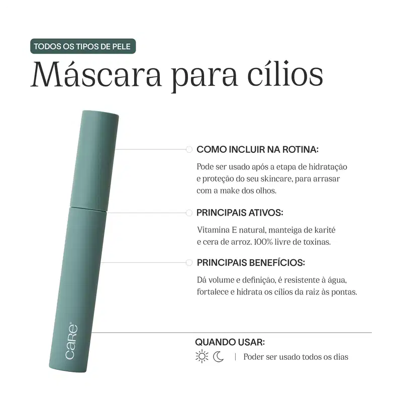 CARE Natural Beauty Extra Volume Ultra Black - Máscara de Cílios 6g