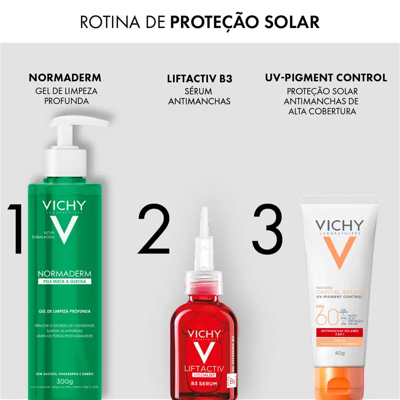 Vichy Capital Soleil UV Pigment Control FPS60 Cor 2.0 - Protetor Solar com Cor 40g