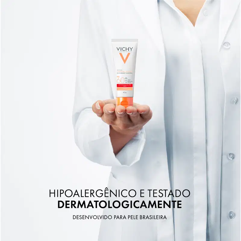 Vichy Capital Soleil UV Pigment Control FPS60 Cor 2.0 - Protetor Solar com Cor 40g