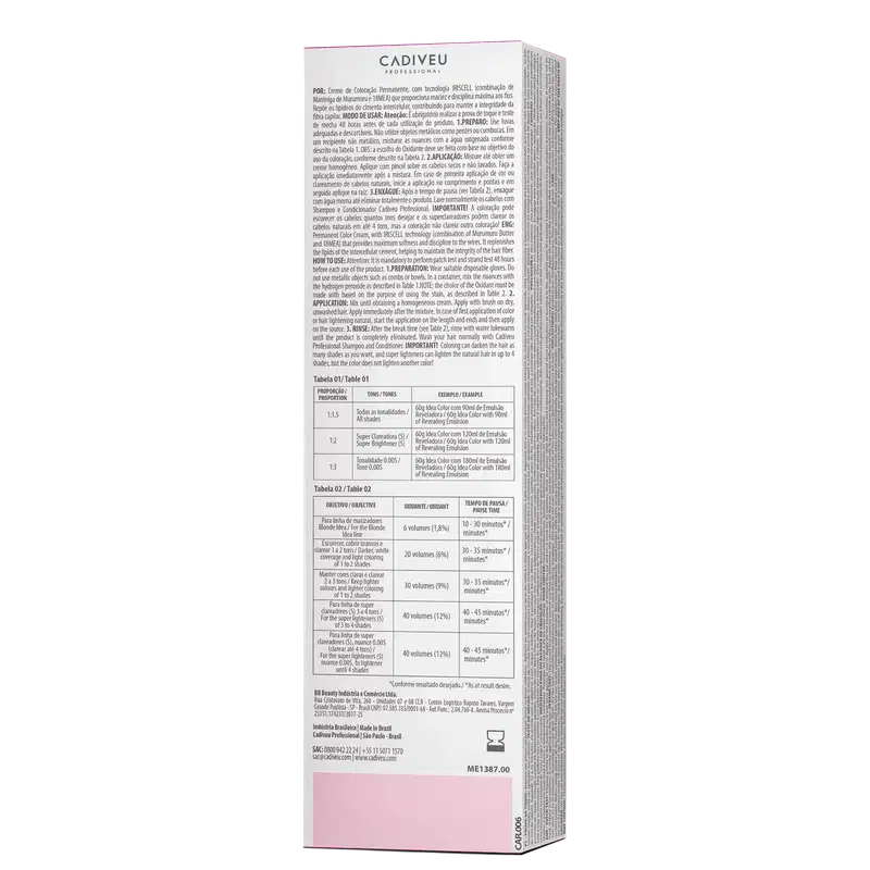 Cadiveu Professional Idea Color 7.4 Louro Médio Cobre - Coloração Permanente 60g