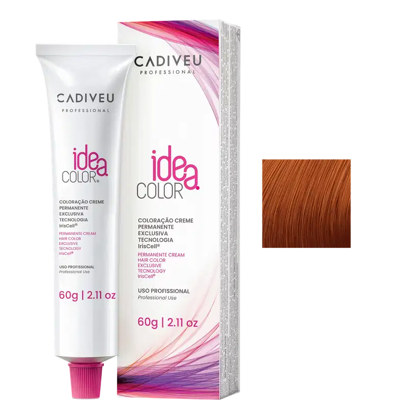 Cadiveu Professional Idea Color 7.43 Louro Médio Cobre Dourado - Coloração Permanente 60g