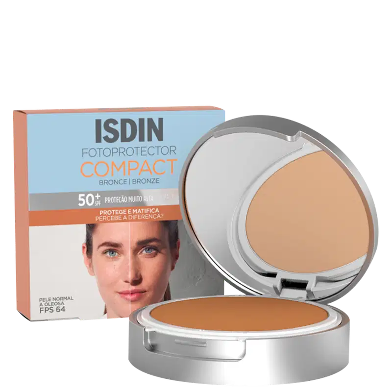 ISDIN Fotoprotector Compact Bronze FPS 50+ - Protetor Solar Facial em Pó Compacto 10g