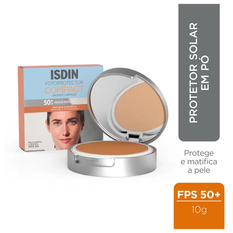 ISDIN Fotoprotector Compact Bronze FPS 50+ - Protetor Solar Facial em Pó Compacto 10g