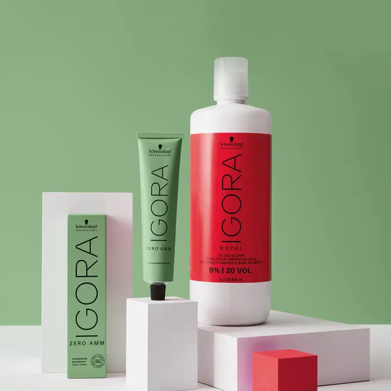 Schwarzkopf Professional Igora Zero AMM 8-19 Loiro Claro Violeta Cinza - Coloração Permanente 60ml