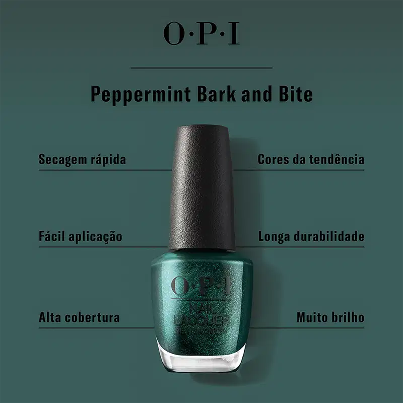 OPI Terribly Nice Peppermint Bark and Bite - Esmalte Metálico 15ml