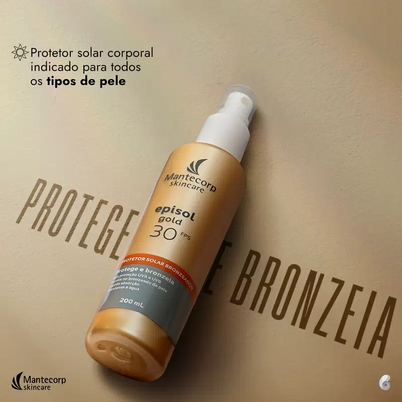 Mantecorp Episol Gold 30FPS - Protetor Solar Bronzeador 200ml