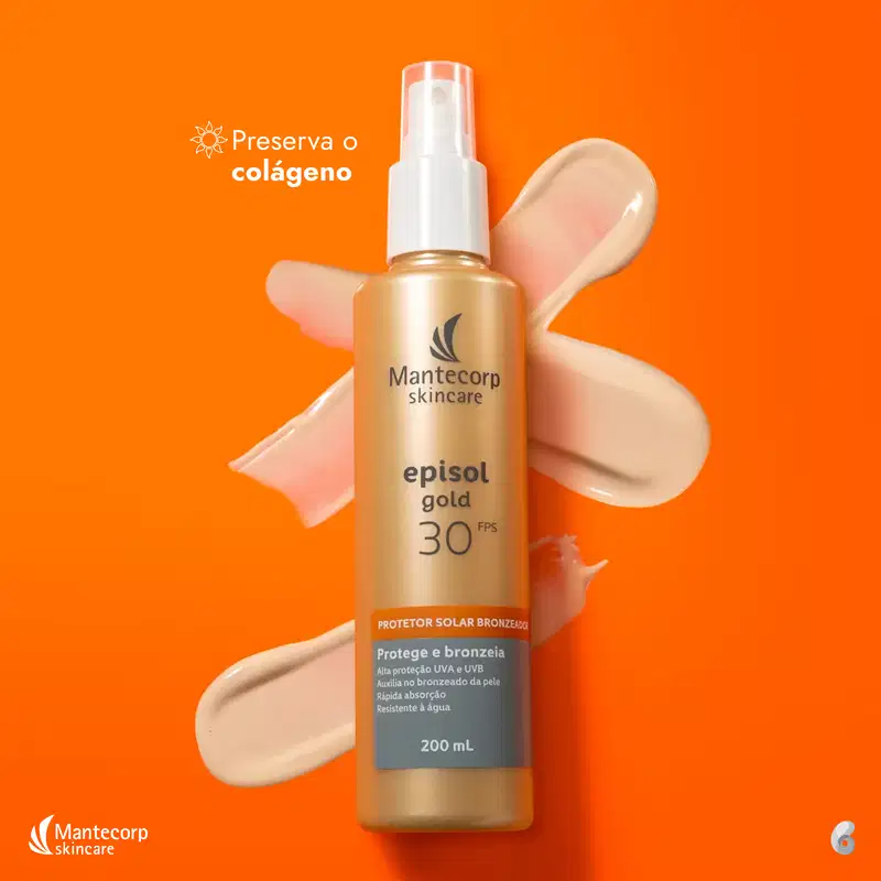 Mantecorp Episol Gold 30FPS - Protetor Solar Bronzeador 200ml