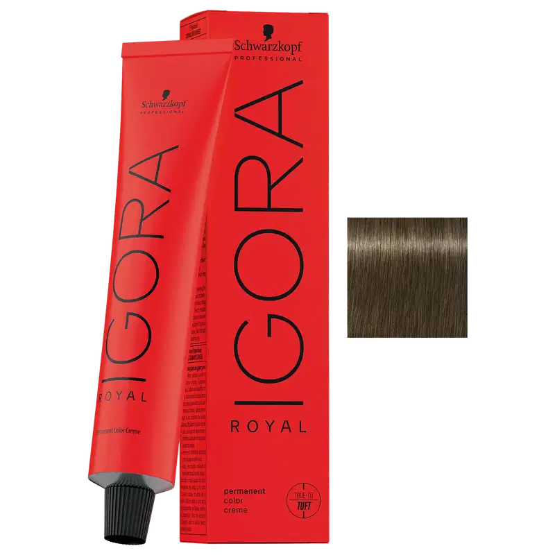 Schwarzkopf Professional Igora Royal 7-13 Louro Médio Cinza Mate - Coloração Permanente 60ml