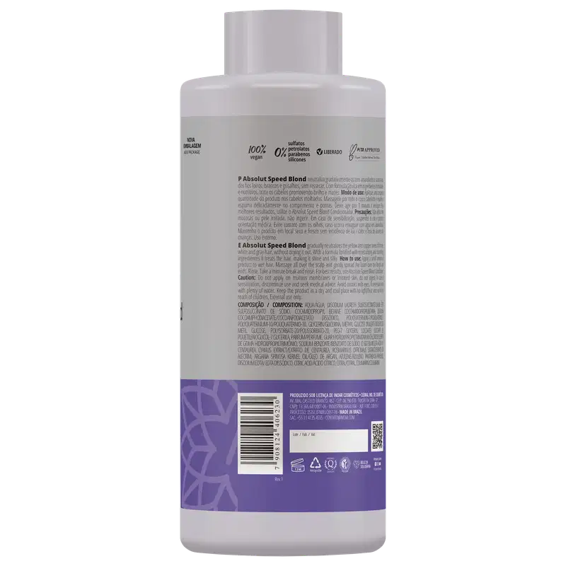 Inoar Absolut Speed Blond - Shampoo Desamarelador 500ml