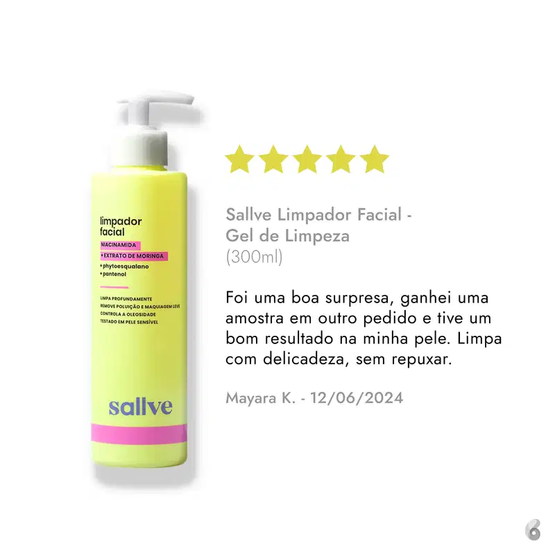 Sallve Limpador Facial - Gel de Limpeza 300ml