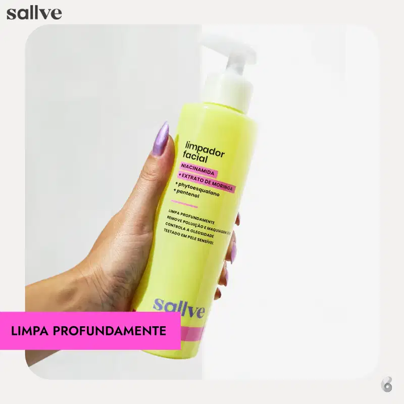 Sallve Limpador Facial - Gel de Limpeza 300ml