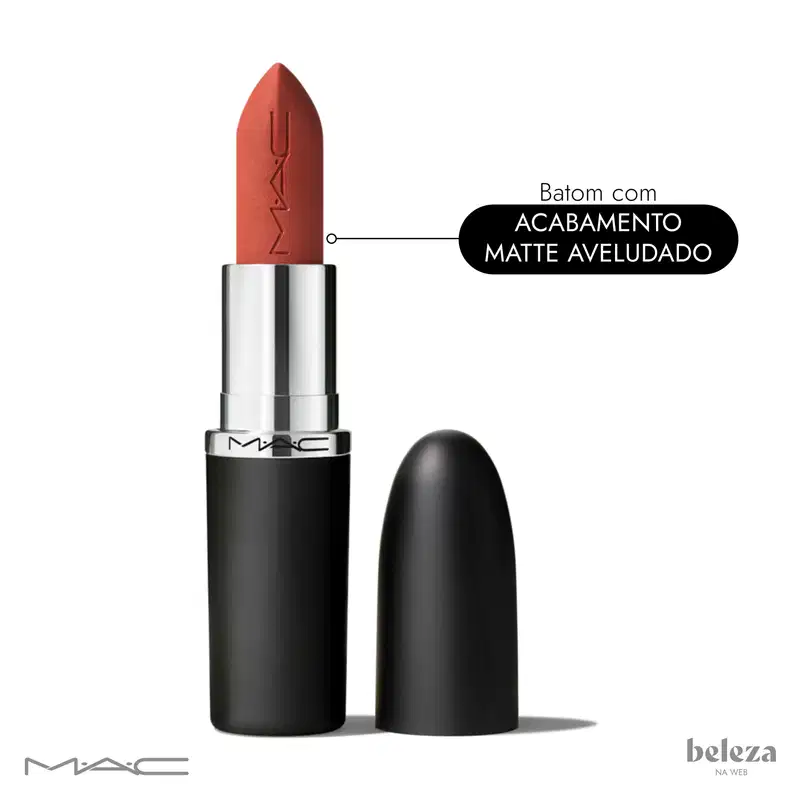 Batom com ACABAMENTO MATTE AVELUDADO
