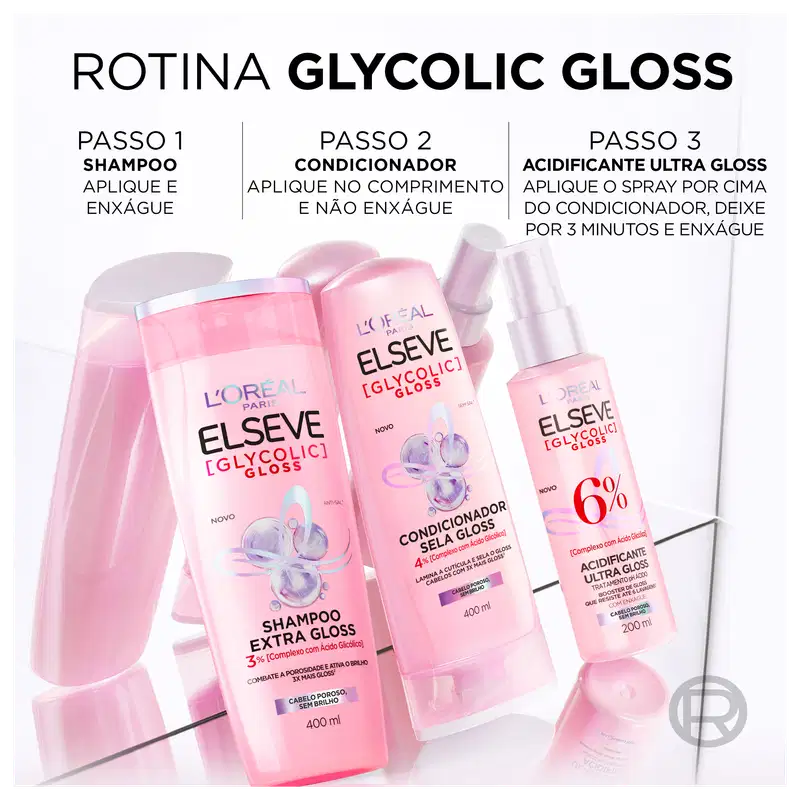 Elseve L’Oréal Paris Glycolic Gloss - Shampoo 400ml