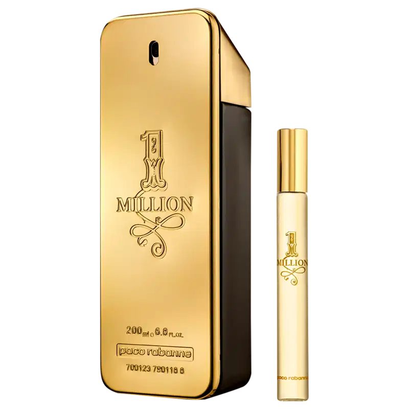 Conjunto 1 Million Paco Rabanne Masculino - Eau de Toilette 200 ml + Eau de Toilette 10 ml