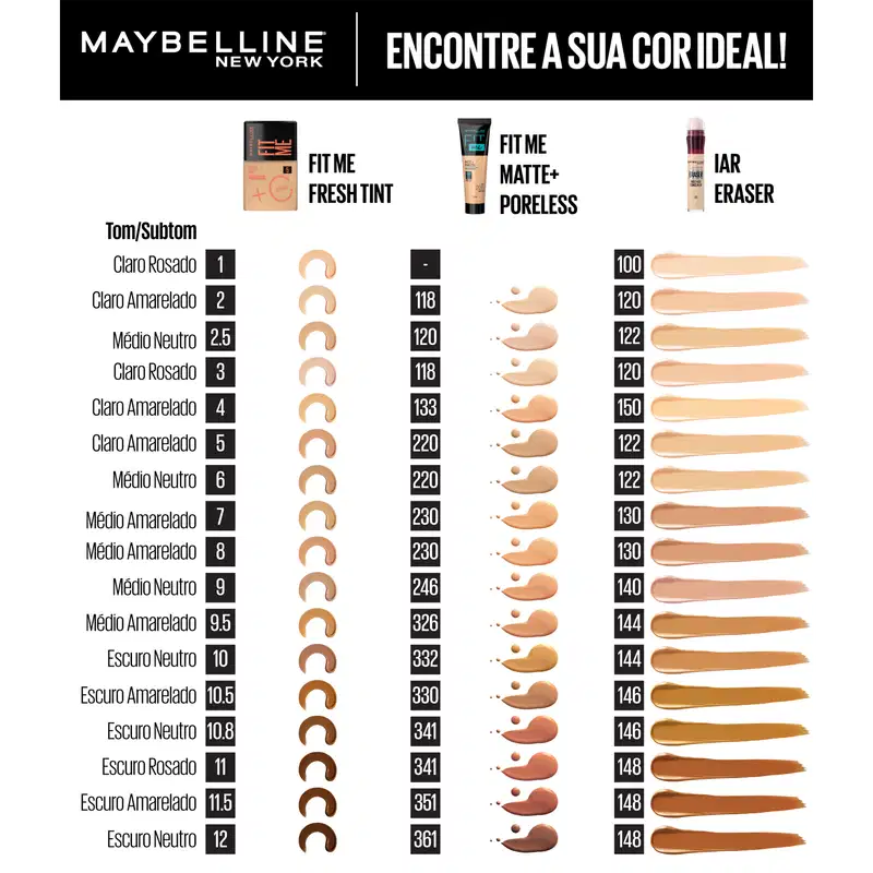 Maybelline NY Fit Me Fresh Tint 1 - Base Líquida 30ml