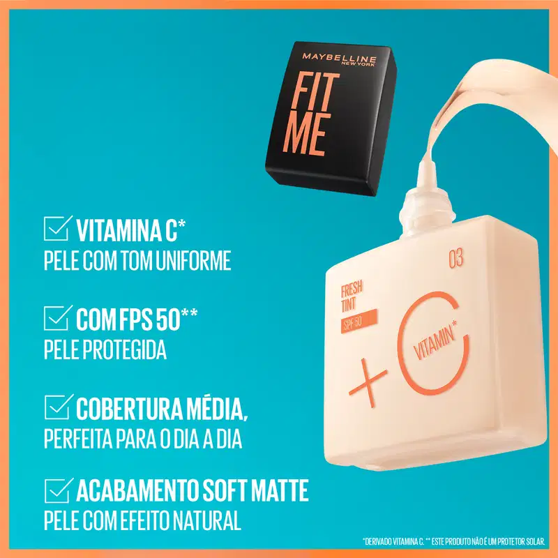 Maybelline NY Fit Me Fresh Tint 1 - Base Líquida 30ml