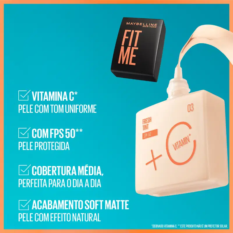 Maybelline Fit Me Fresh Tint 9 - Base Líquida 30ml