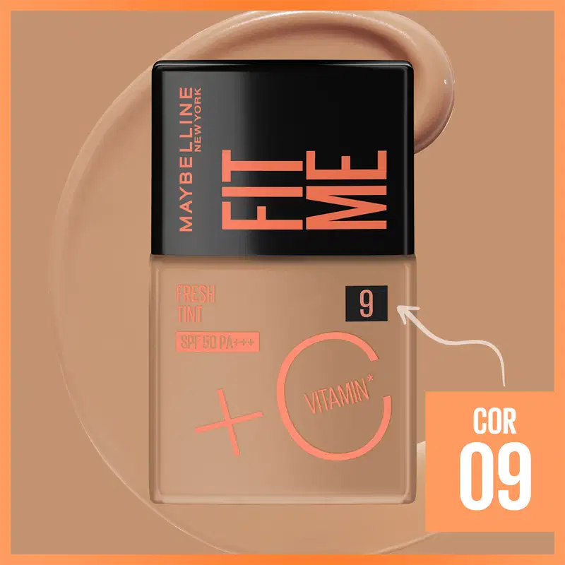Maybelline Fit Me Fresh Tint 9 - Base Líquida 30ml