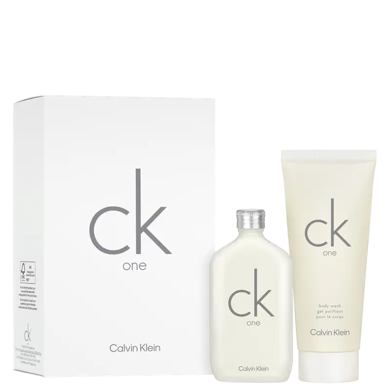 Conjunto CK One Calvin Klein Unissex Importado - Eau de Toilette 50ml + Gel de Banho 100ml