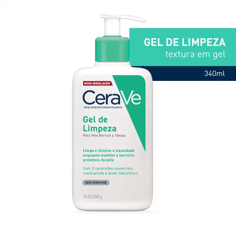 CeraVe Peles Equilibradas a Oleosas - Gel de Limpeza Facial 340g