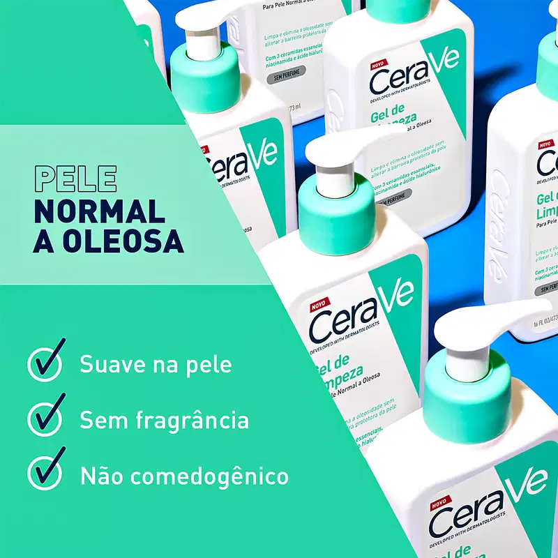 CeraVe Peles Equilibradas a Oleosas - Gel de Limpeza Facial 340g