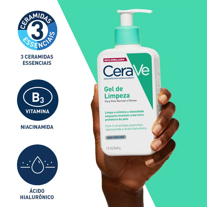 CeraVe Peles Equilibradas a Oleosas - Gel de Limpeza Facial 340g