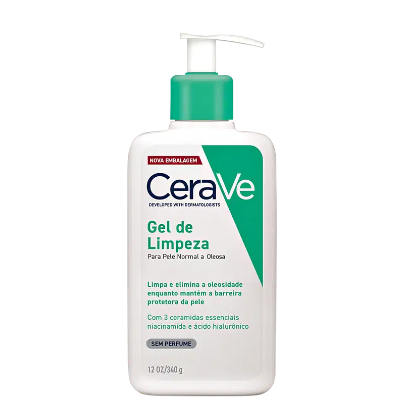 CeraVe Peles Equilibradas a Oleosas - Gel de Limpeza Facial 340g