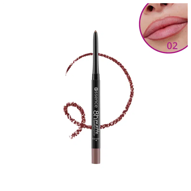 Essence 8h Matte Comfort 02 Silky Hazelnut - Lápis labial 0,3g