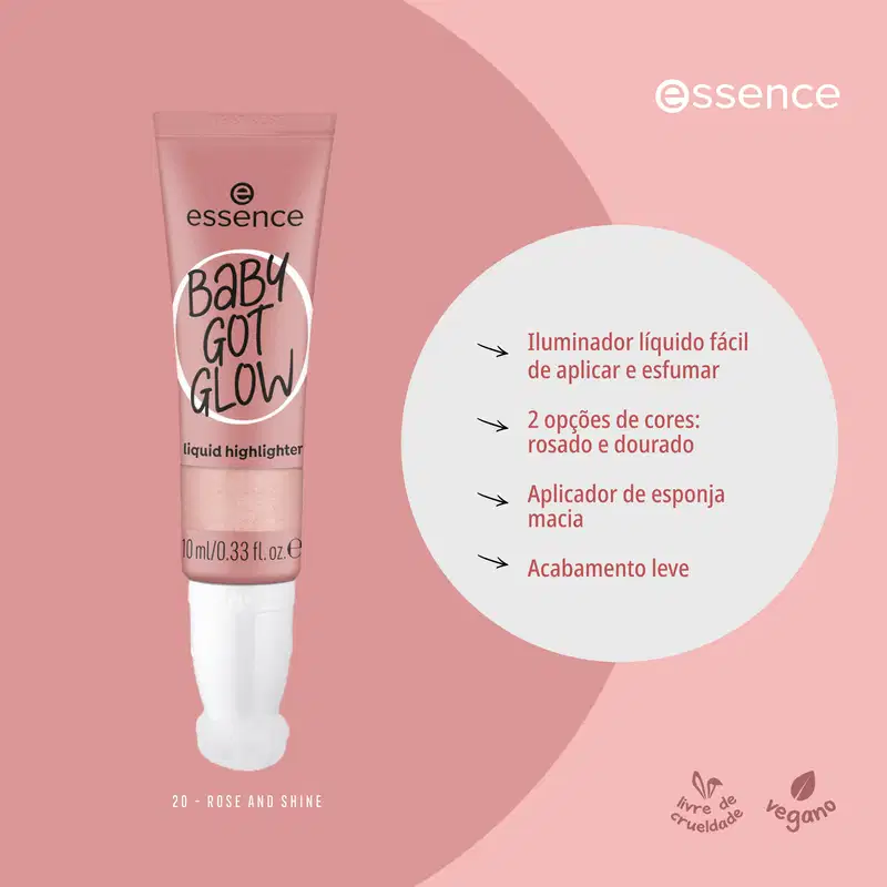 Essence Baby Got Glow 20 Rose and Shine - Iluminador Líquido 10ml
