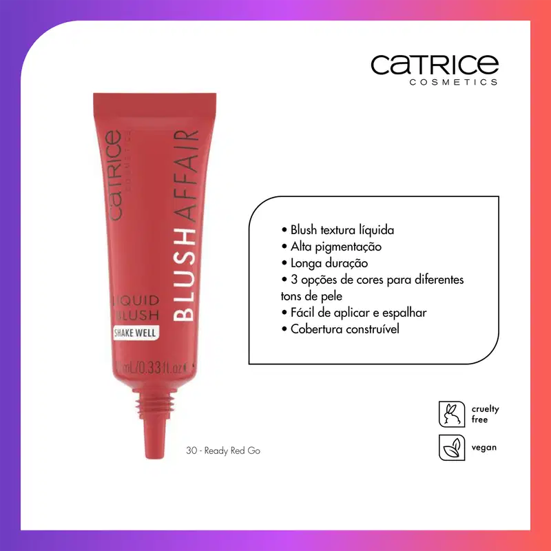 Catrice Blush Affair 030 Ready Red Go - Blush Líquido 10ml