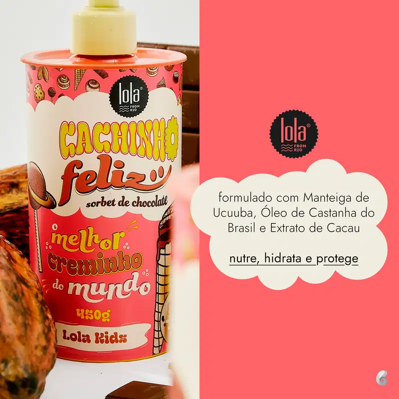 Lola From Rio Cachinho Feliz Sorbet de Chocolate - Creme de Pentear 450g