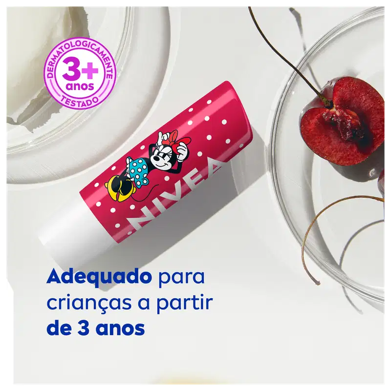NIVEA Disney Mickey e Amigos Cereja Shine - Hidratante Labial 4,8g