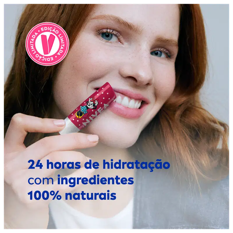 NIVEA Disney Mickey e Amigos Cereja Shine - Hidratante Labial 4,8g