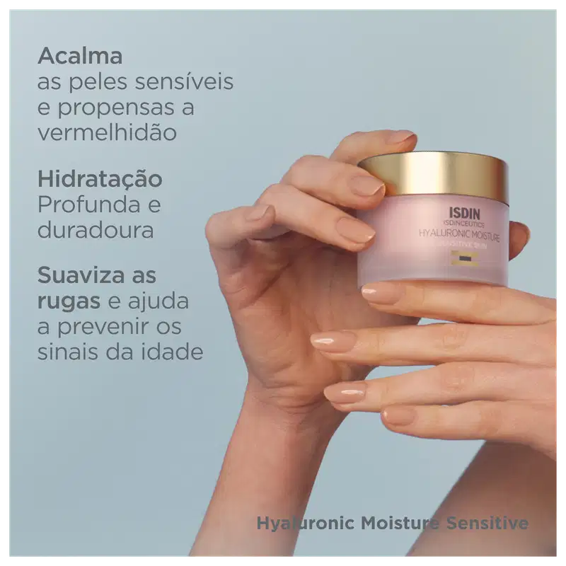 ISDIN ISDINCEUTICS Hyaluronic Moisture Sensitive Skin - Creme Redutor de Linhas Hidratante 50g