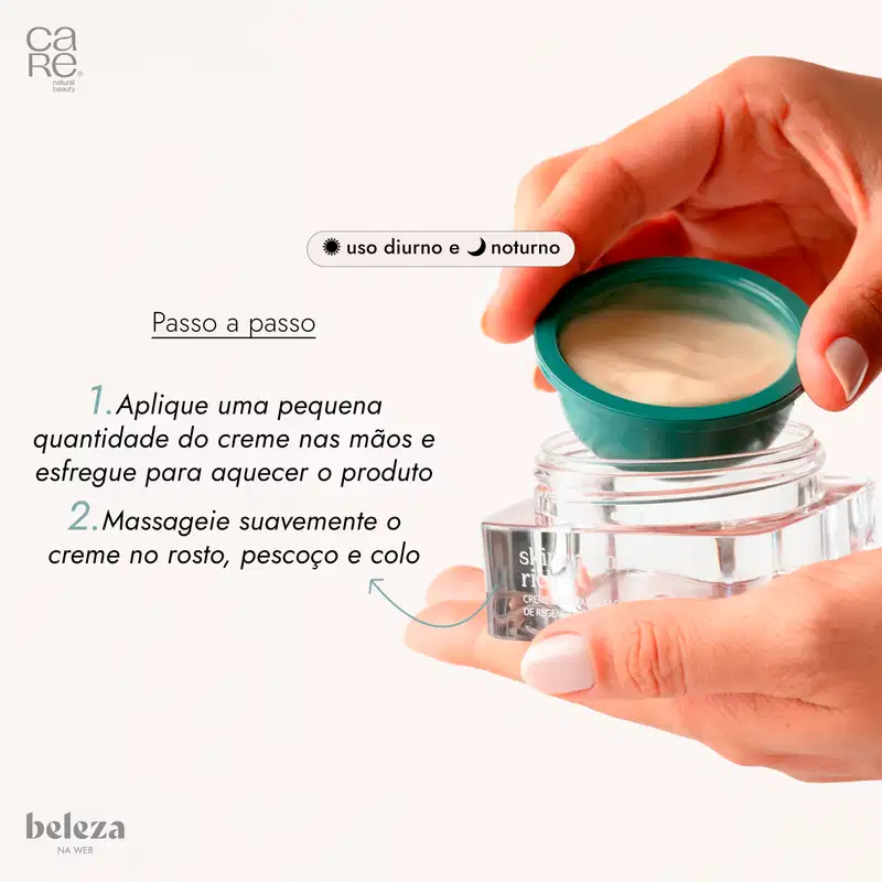 CARE Natural Beauty Skincream Rich Regeneração Intensa - Creme Hidratante Facial 30g