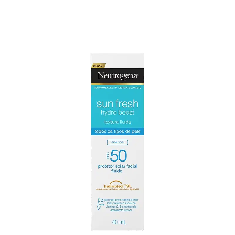 Neutrogena Sun Fresh Hydro Boost FPS50 Sem Cor - Protetor Solar Facial 40ml