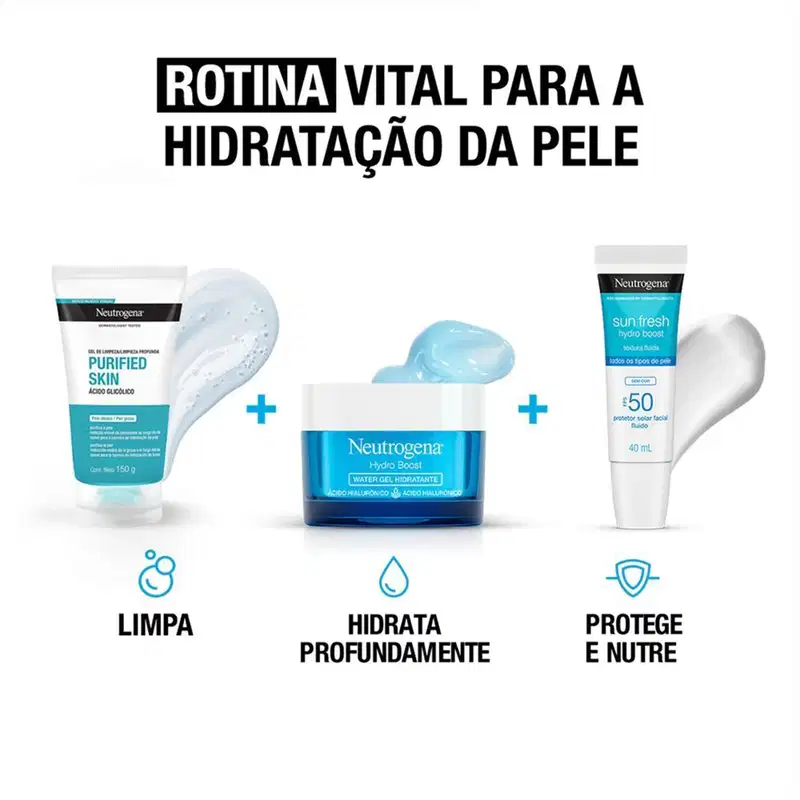 Neutrogena Sun Fresh Hydro Boost FPS50 Sem Cor - Protetor Solar Facial 40ml