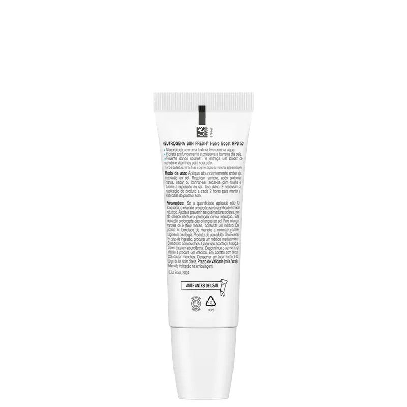 Neutrogena Sun Fresh Hydro Boost FPS50 Sem Cor - Protetor Solar Facial 40ml